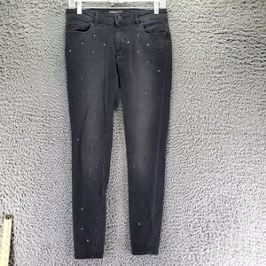 DL1961 Jeans Womens 26 Black Emma Low Rise Skinny Kershaw